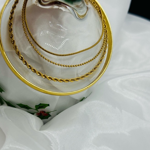 14KT Gold Minimalist Bracelet Set - Picture 6 of 9